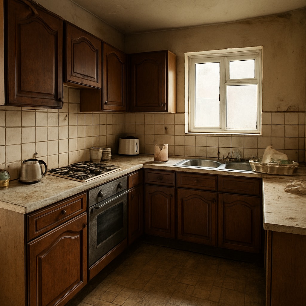 Dated kitchen before renovation by Kasco Builders